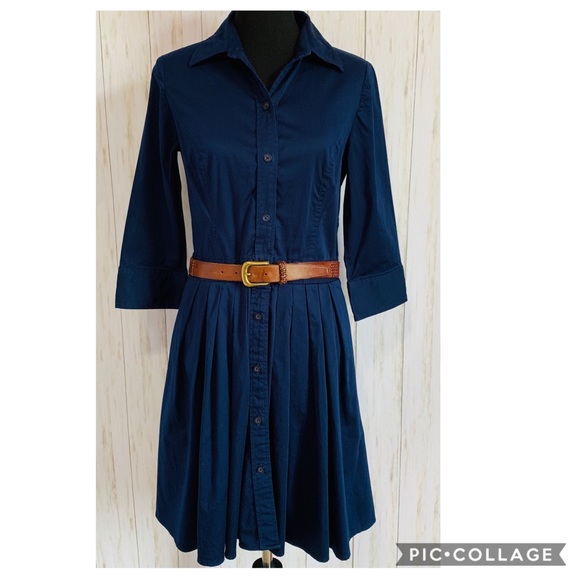 Ralph Lauren Dresses & Skirts - Lauren Ralph Lauren navy button down dress - 10